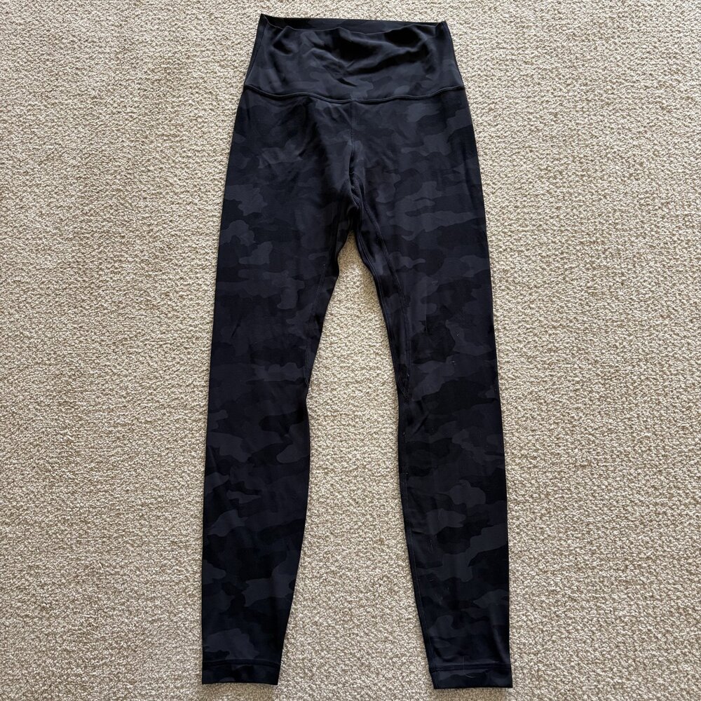Lululemon Leggings Align High-Rise Pant Womens Black High Waist Elastic Size 6